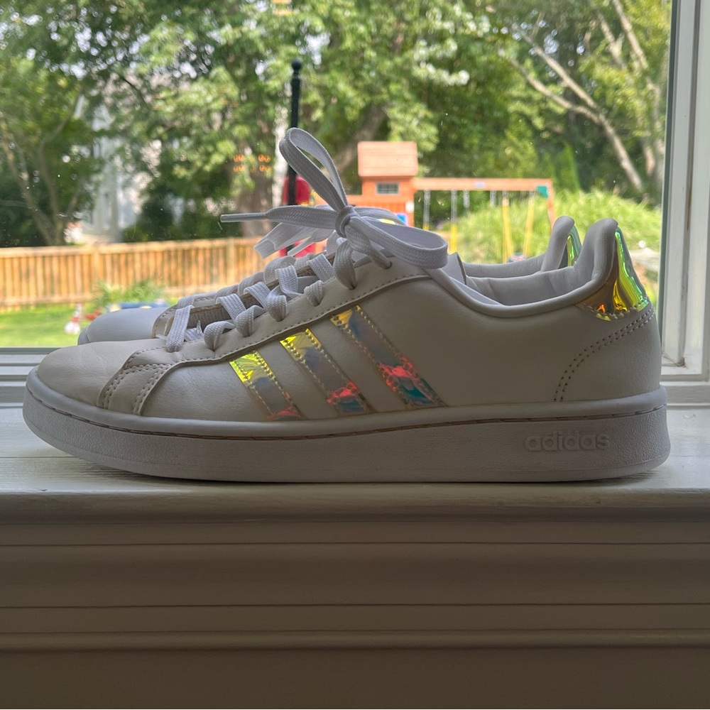 Adidas iridescent shoes Womens size 8